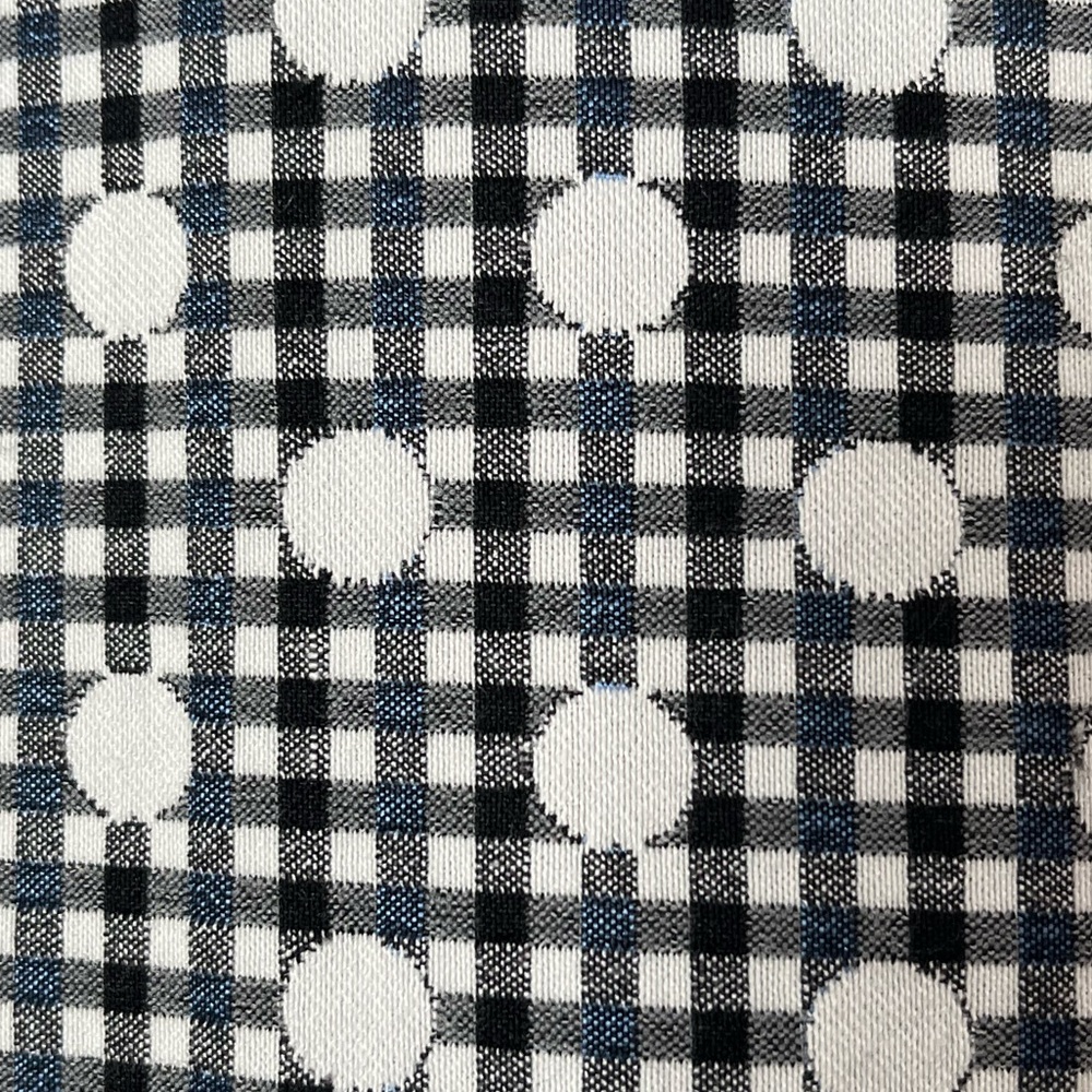 Polka Dot Gingham Ruffle Shoulder Dress - Picture 5 of 11